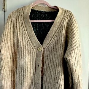 Forever 21 color blocked over sized cardigan size M